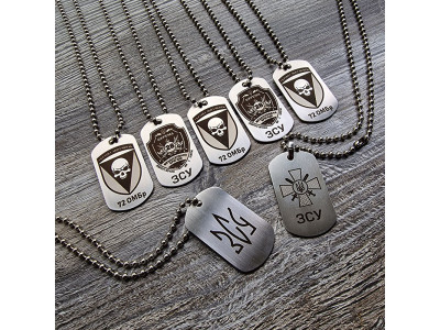 Лазерне гравіювання військових жетонів (DOG TAG) у Дніпрі 